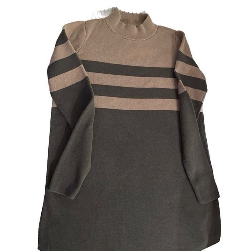 Free People XS Striped Mock Turtleneck Sweater
